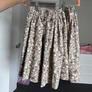 Girls one child floral corduroy skirt